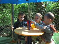 Even wat drinken tussen het harde werk door
